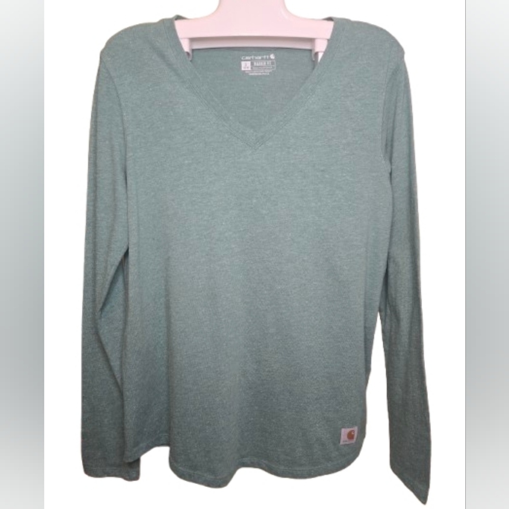 Carhartt Women's Relaxed Fit V-Neck Long Sleeved Tee